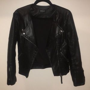 Topshop faux leather jacket